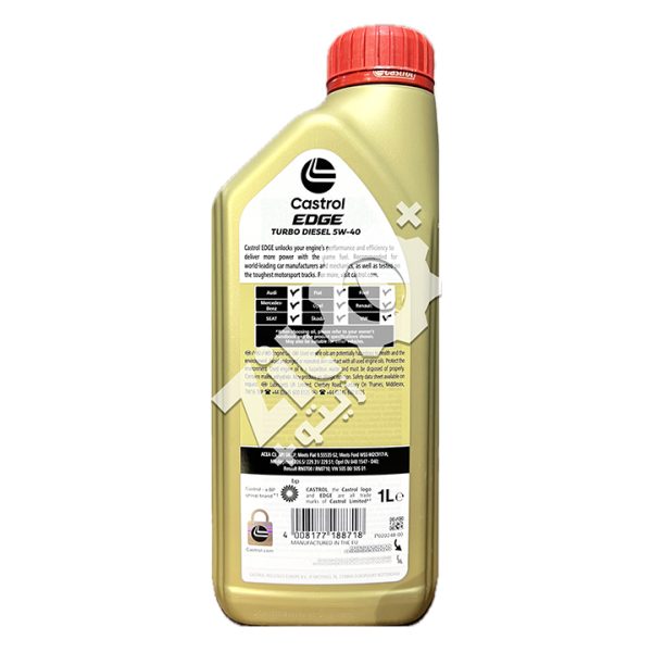 Castrol EDGE Titanium Turbo Diesel 5W40 1L – Image 2