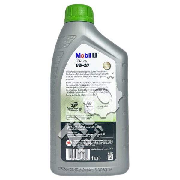 Mobil 1™ ESP X2 0W-20 1L – Image 2