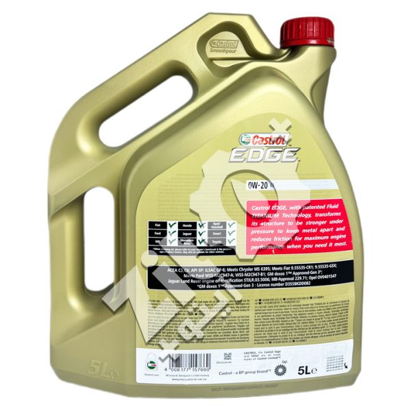 CASTROL EDGE 0W-20 C5 5L – Image 2