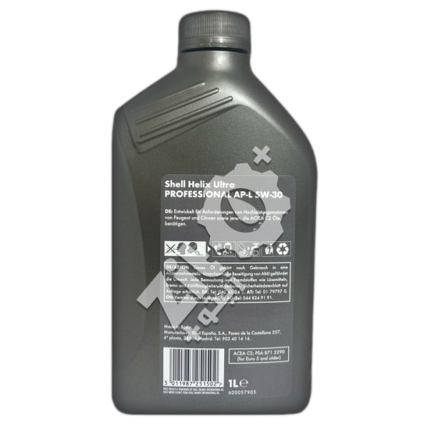 SHELL HELIX ULTRA PROFESSIONAL AP-L 5W-30 1L – Image 2