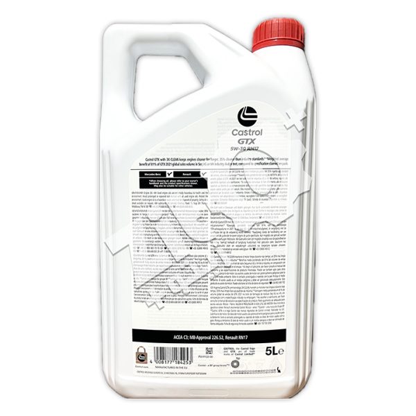 CASTROL GTX 5W-30 RN17 5L – Image 3