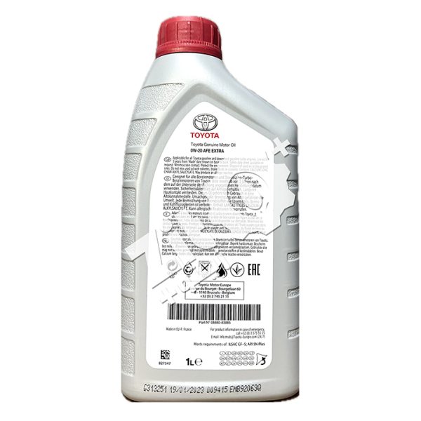 Toyota AFE EXTRA 0W20 1L – Image 3