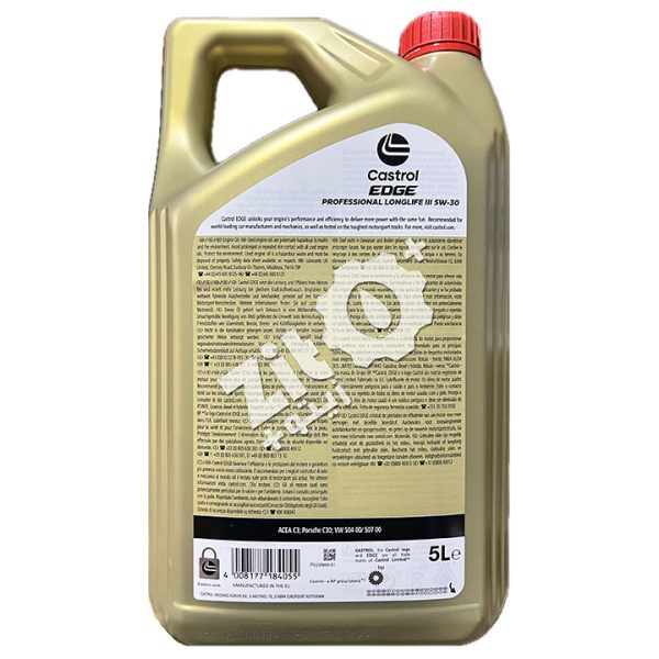 Castrol EDGE Professional LongLife III 5W-30 5L – Image 2