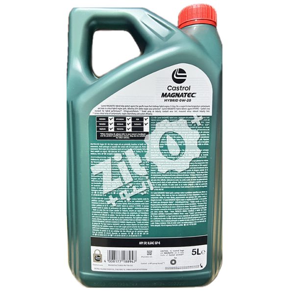 Castrol MAGNATEC Hybrid 0W-20 5L – Image 2